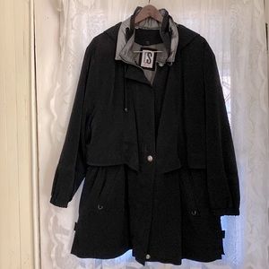 CS Signature Black All-Season Coat with Button-in Lining